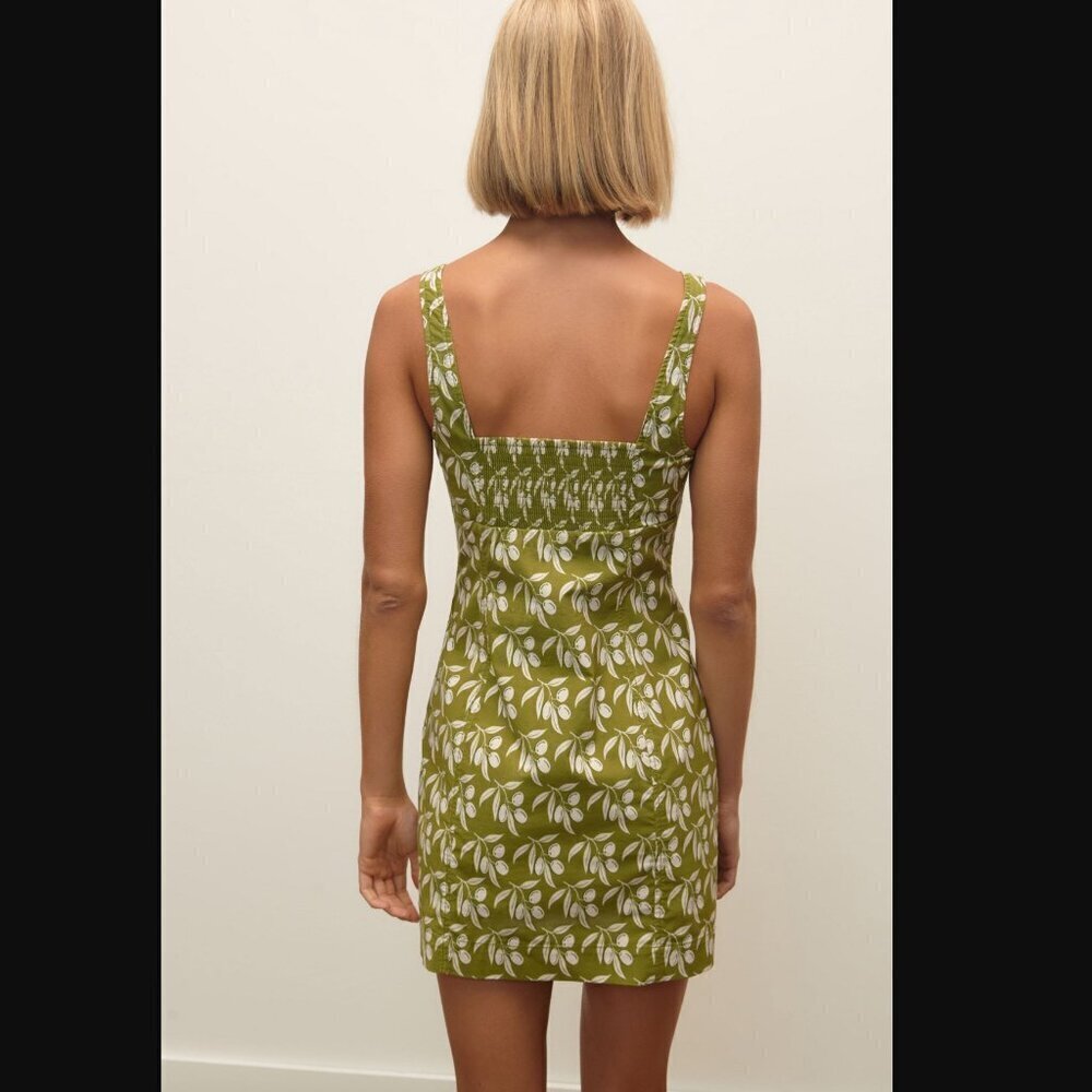 Anthropologie Maeve The Cleo Mini Dress Size L NWT Bombshell Fit & Flare Green - Picture 9 of 13
